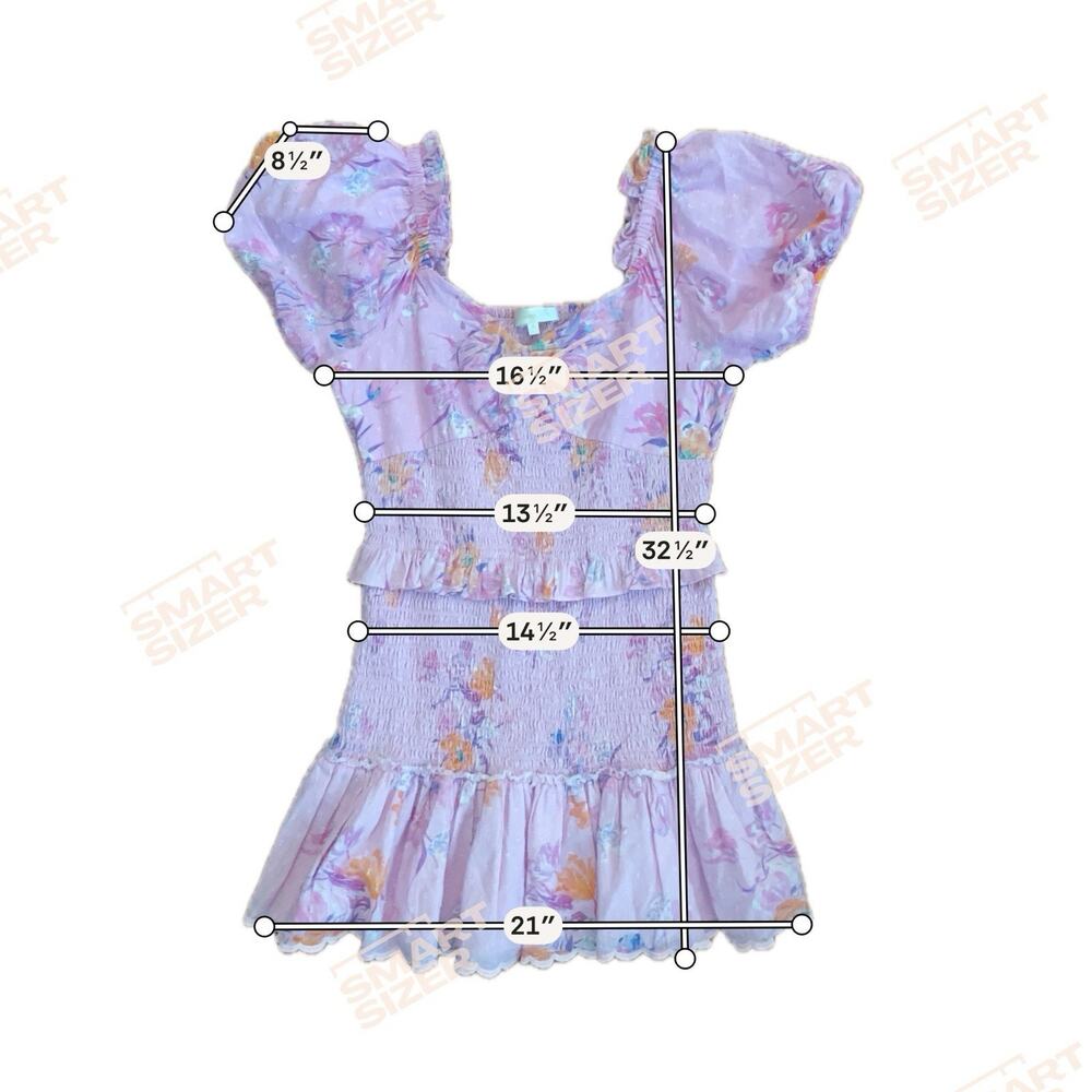 LoveShackFancy $445 Jarrah Mini Dress in Royal Pink Berry floral smocked sz Med - Picture 7 of 7